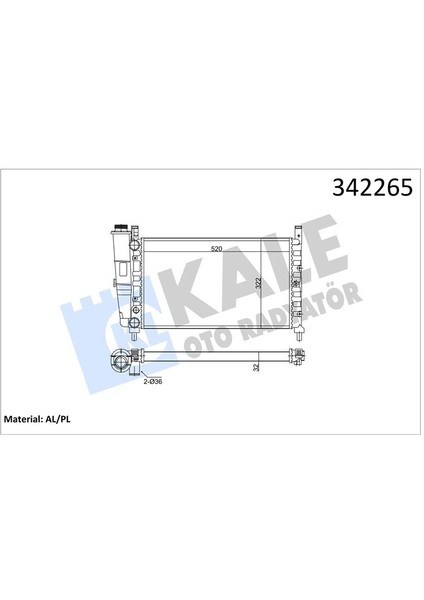 Radyatör Fıat Uno 70 Ie Al-Pl-Brz