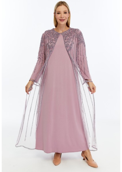 Wilma 2'li Takım Taşlı Abaya modelleri