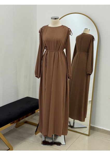Omzu Tünel Detaylı Elbise 5063