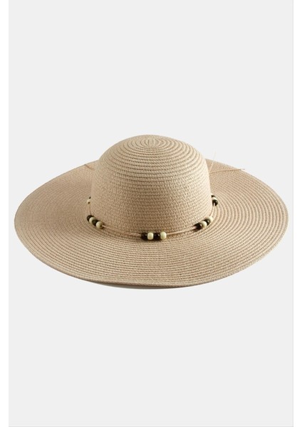 Wizard Boncuk Hasır Şapka-Pudra Rengi fiyatları