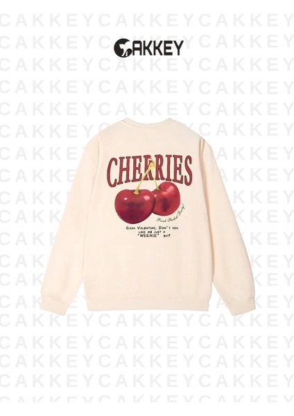 Cherries Baskılı Oversize Sweatshirt fiyatları