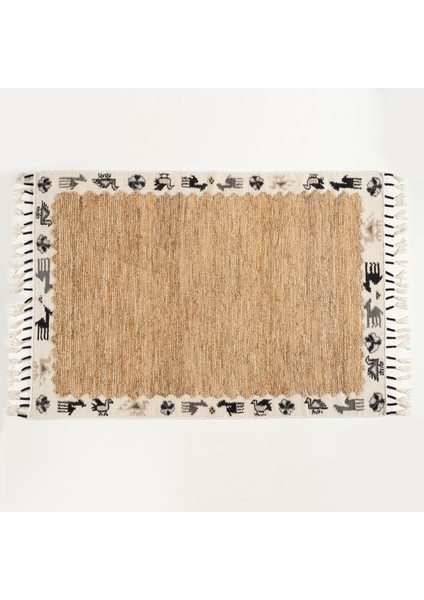 Tohana Saçaklı Jüt Kilim 200X300 cm Bej