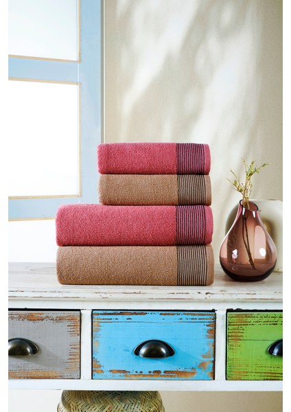 50X90 70X140 cm Amore Bath 4'lü Banyo Havlu Takımı, Plaj Havlusu, Hamam Takımı, Çeyizlik Havlu, Spa modelleri