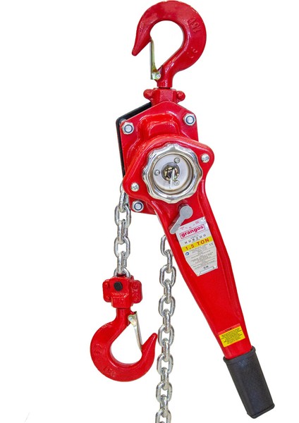 GRANGOS GRH15 Hubzug 1.5 Ton 1.5 Metre Zincirli El Kaldırma Vinci – G80 Zincirli, Dayanıklı Çelik Gövde fiyatları