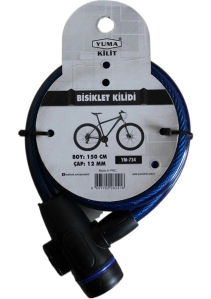 Yuma Ym- 734 150CM Mavi Bisiklet Kilidi fiyatları