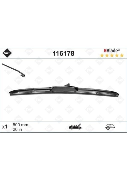 116178 - Silecek Swf 50CM X1 Dıscovery Sport 15 Rangerover Sport Toyota Landcruıser 09 Kıa Sorento