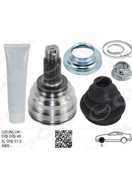 Aks Kafası Dış Arka Sağ/sol Bmw X5 E53 00 07 141.5MM