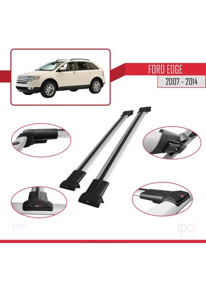 Ford Edge 2007-2014 Arası ile Uyumlu Fly Model Ara Atkı Tavan Barı Gri 2 Adet modelleri