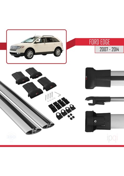Ford Edge 2007-2014 Arası ile Uyumlu Fly Model Ara Atkı Tavan Barı Gri 2 Adet indirimleri