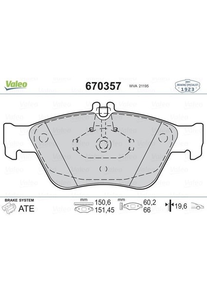 670357 - Fren Balatası On Mercedes W202 S202 C208 W210 S210 C140 R170