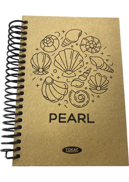 Sert Kapak Kraft Defter A5 100 Yaprak Çizgili Spiralli