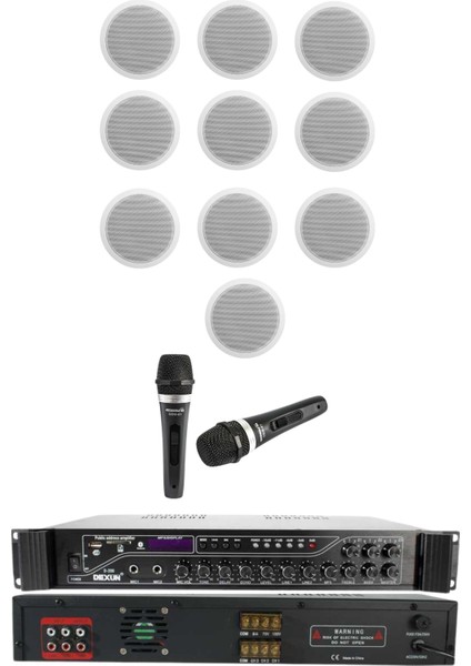 Kablolu Alçıpan Hoparlör Mağaza Dükkan Kafe Seslendirme ve Okul Anons Sistemi