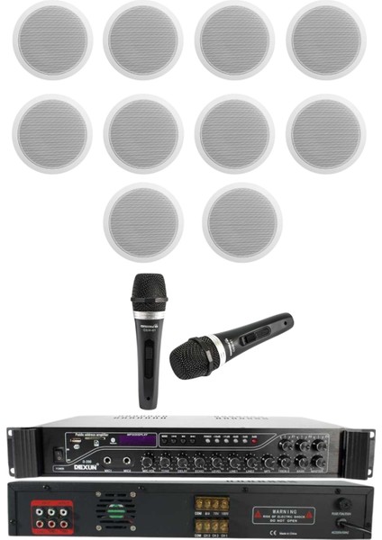 Kablolu Alçıpan Hoparlör Mağaza Dükkan Kafe Seslendirme ve Okul Anons Sistemi modelleri