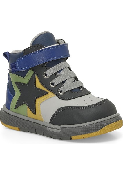 STOR.B4PR Gri Erkek Çocuk High Sneaker