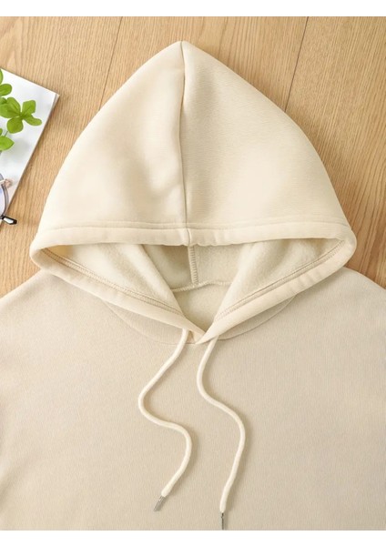 Trend Leopar Yıldız Baskılı Rahat Kalıp Kadın Oversize Kapüşonlu Sweatshirt fiyatları