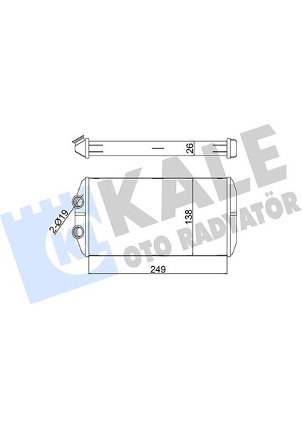 Kalorifer Radyatörü P301-CITROEN Elysee 250X130X26