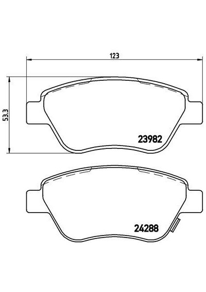 P59051 - Ön Balata Corsa D Küçük Tip 1.0-1.2-1.3 Cdtı-1.4 06 Adam 14 Doblo 03 Panda 04