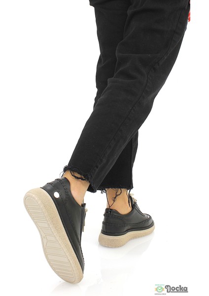 Mammimia Kadın Spor Tarz Ortopedik Hakiki Deri Düz Taban Mevsimlik Hafif Günlük Ayakkabı M26/KA115