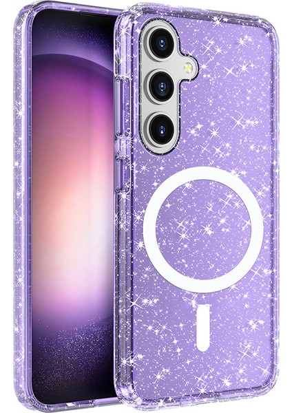 Galaxy S25 Plus Kılıf M-Safe Şarj Özellikli Parlayan Simli Saydam Renkli Allstar Kapak fiyatları