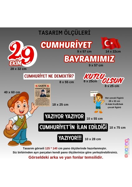 Cumhuriyet Ilan Edildi Panosu fiyatları