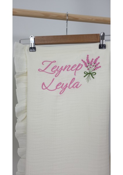 Müslin Yeni Doğan 4katlı Organik %100PAMUK Kişiye Özgü Nakışlı Hastane Çıkış Seti (Lavanta Model-2) modelleri