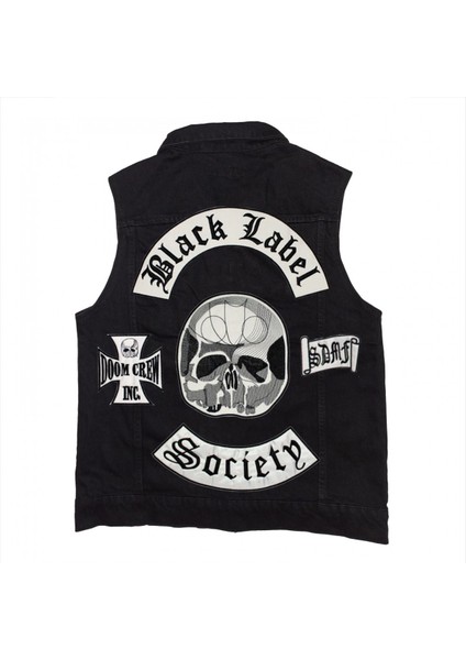 Black Label Society Siyah Kot Yelek