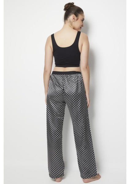 Puantiyeli Saten Pijama Altı modelleri