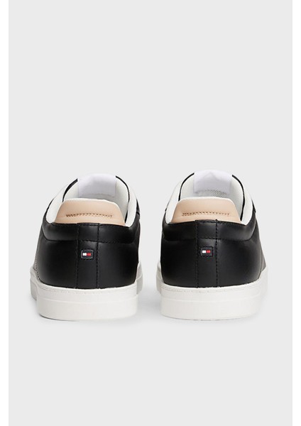 Logolu Deri Sneaker Ayakkabı Bayan Ayakkabı FW0FW08815 Bds