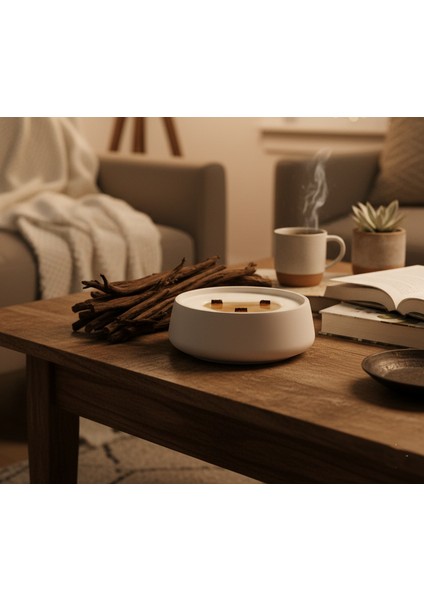 Dekoratif Büyük Boy Vegan American Vanilya Kokulu Kase Mum & Kandil Terapi Chakra Orta Sehpa Objeler fiyatları