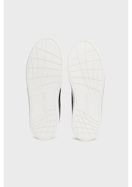 Logolu Deri Sneaker Ayakkabı Bayan Ayakkabı FW0FW08815 Bds