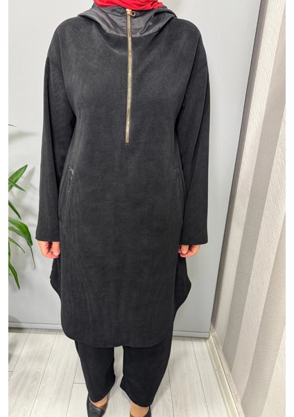 Kapüşonlu Tunik Siyah 56MK2140 fırsatları