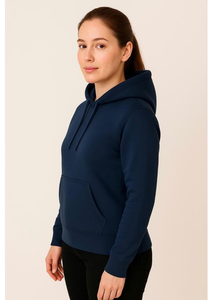 Kadın Lacivert Kapüşonlu SWEATSHIRT-W1108-K fiyatları