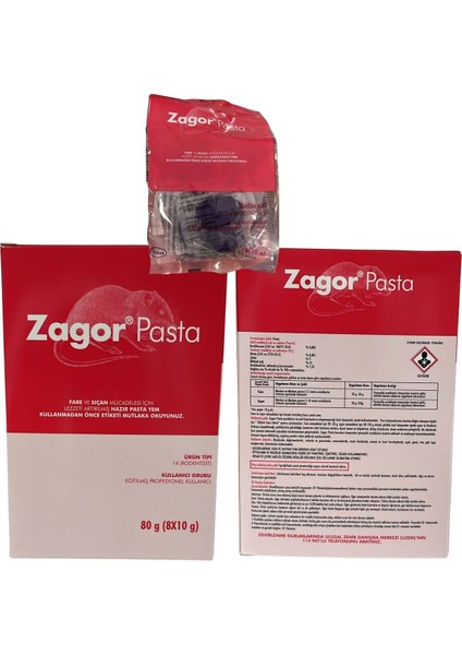 Zagor Pasta Fare Ilacı Fare Sıçan Mücadelesi Lezzeti Arttırılmış Hazır Pasta Yem