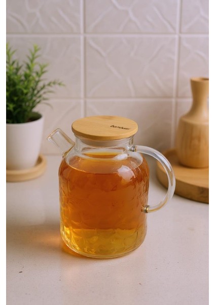 Juliet - Bambu Kapaklı Cam Demlik 1800ML
