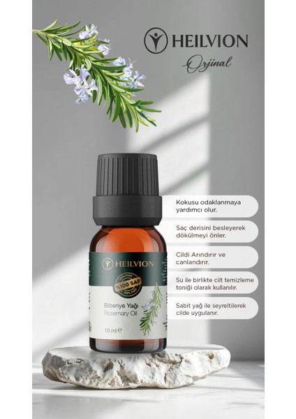 Biberiye Uçucu Yağı %100 Saf ve Doğal 10 ml Saç & Cilt Bakım Yağı & Aromaterapi (Rosemary Oil) fiyatları