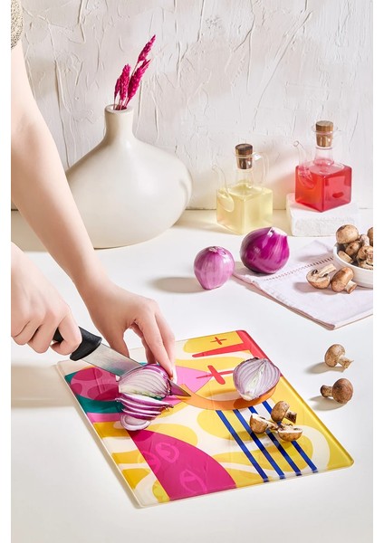 Meloni Cam Kesme Tahtası - 25X35 - Isıya Dayanıklı Kırılmaz Kesme Tahtası fiyatları