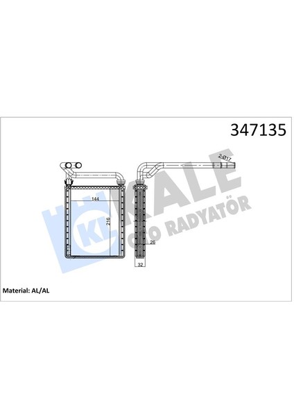Kalorifer Radyatörü Toyota Corolla 1.4 Vvtı-1.6 Vvtı 02-07