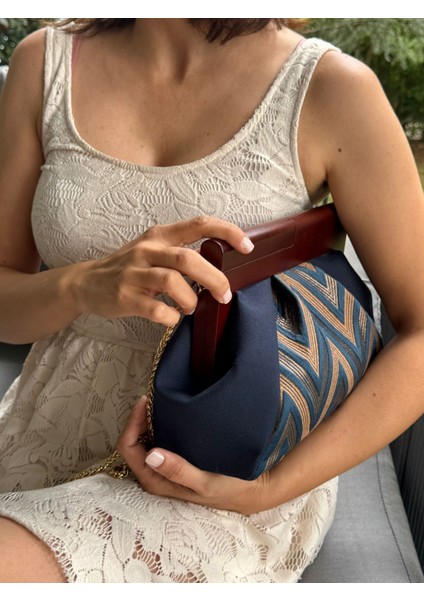 Patchwork, Zincirli, Ahşap Burslu Çanta, Clutch, El Çantası, Kol Çantası, Omuz Çantası modelleri