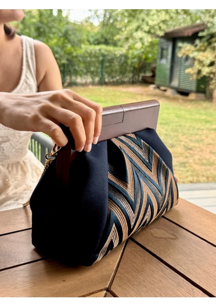 Patchwork, Zincirli, Ahşap Burslu Çanta, Clutch, El Çantası, Kol Çantası, Omuz Çantası fırsatları