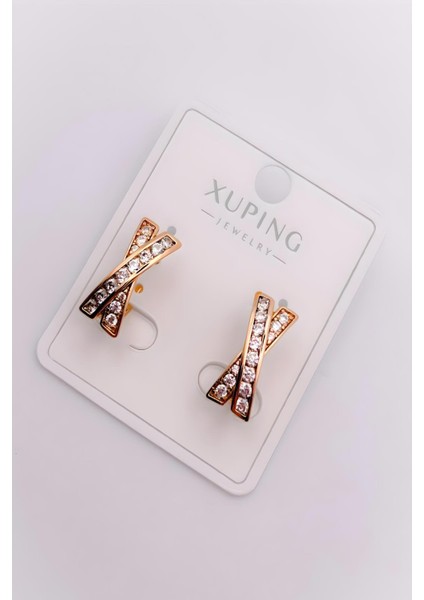 Çelik Taşlı x Detaylı Küpe