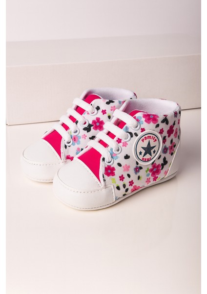 Kız Bebek Çiçekli Ilk Adım Ayakkabı Patik Esnek ve Kaydırmaz Taban fırsatları