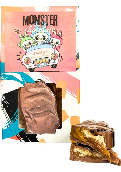 Monster Chocolate Karamel Bisküvi 35GR (Labubu Çikolatası)