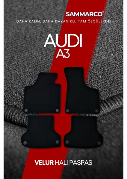 Audi A3 2007 Halı Paspas Velur Paspas Kumaş Paspas Oto Paspas modelleri