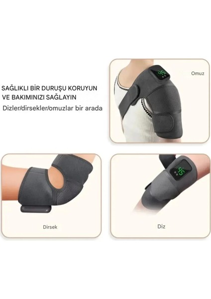 Şarjlı Titreşimli Isıtmalı Diz Omuz Bacak Kol Fizyoterapi Kan Rahatlatıcı 2 Adet Dizlik Masaj Aleti fiyatları