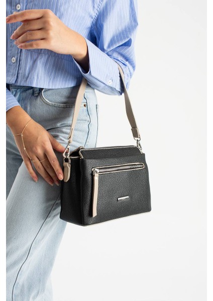 , Çok Gözlü , açık vizon siyah bayan Omuz ve Çapraz Çantası