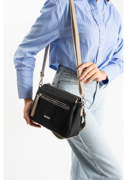 , Çok Gözlü , açık vizon siyah bayan Omuz ve Çapraz Çantası fiyatları