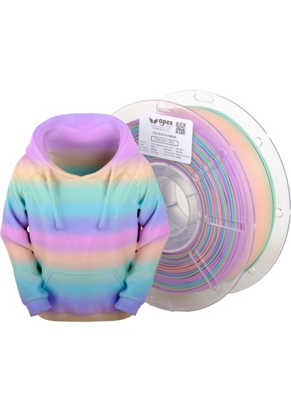 APEX3D Tech Rainbow Pla+ Filament - Sweet Crısıs, 1kg, 1.75MM