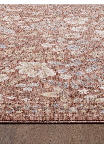 Frezia Floral Bambu Polyester Oturma Odası Salon Mutfak Halısı Eskitme Çiçekli Vintage Halı fırsatları