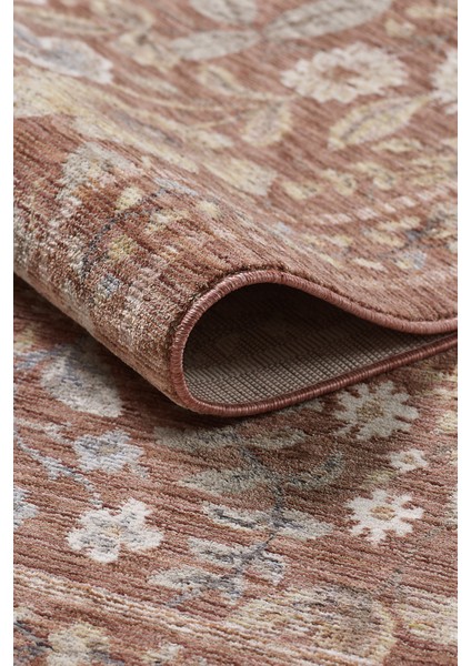 Frezia Floral Bambu Polyester Oturma Odası Salon Mutfak Halısı Eskitme Çiçekli Vintage Halı indirimleri