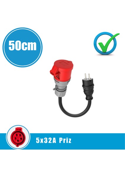 22kW Elektrikli Araç Şarj Cihazı için 50Cm Monofaze Fişli Dönüştürücü Adaptör fiyatları